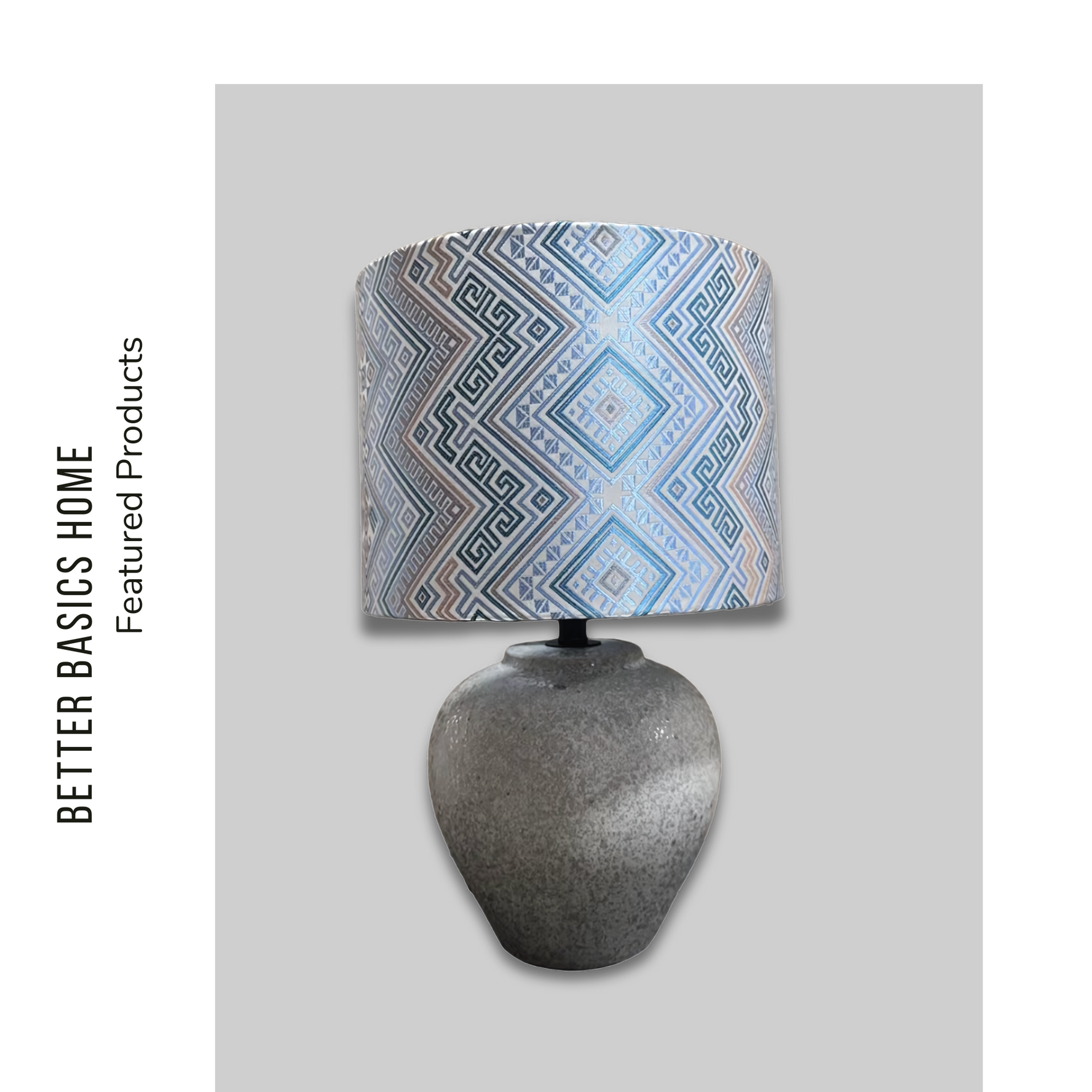 Brocade & Pottery Table Lamp