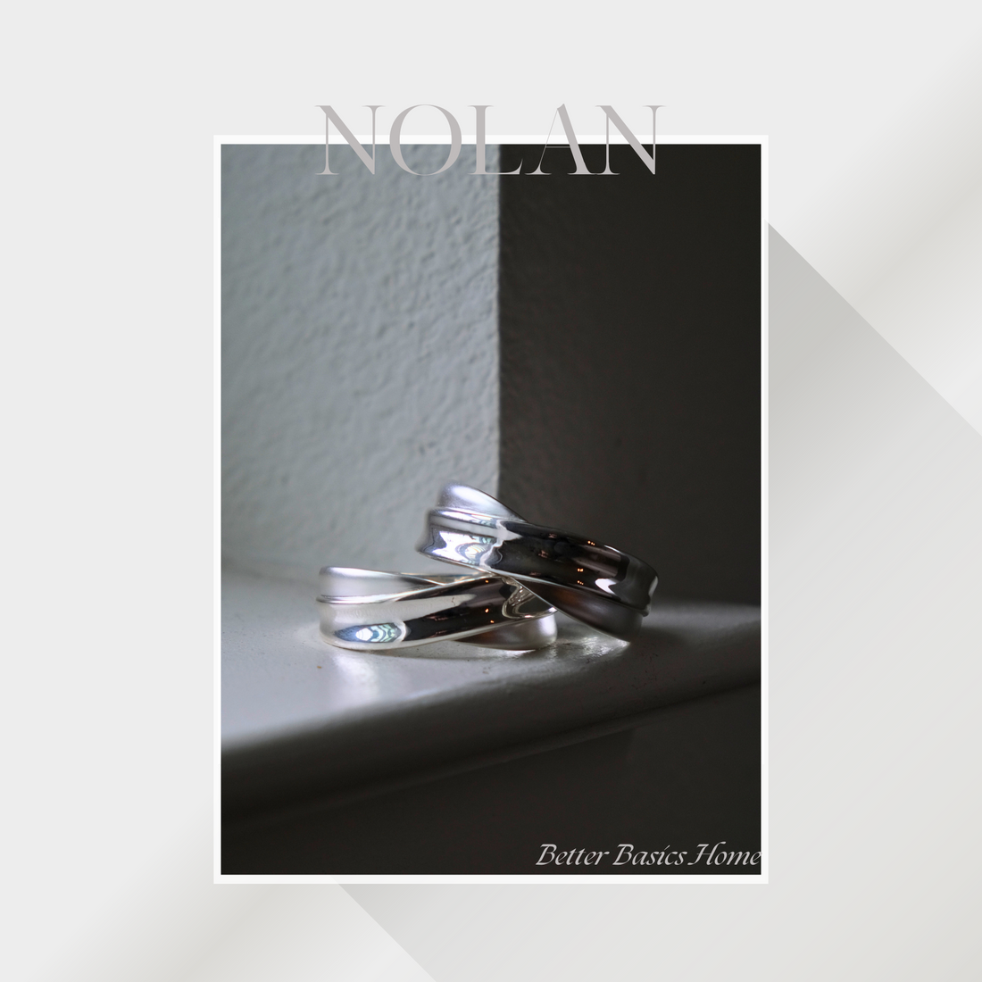Nolan: Elegant 925Silver Twist Napkin Ring（Wholesale Deposit)