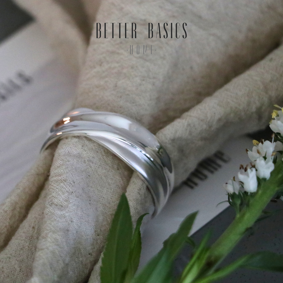 Nolan: Elegant 925Silver Twist Napkin Ring（Wholesale Deposit)